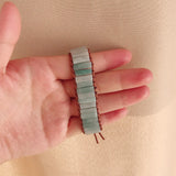 Amazonite Wrap Bracelet Geometric Stone Bohemian Jewelry