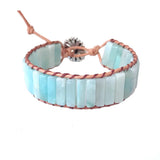 Amazonite Wrap Bracelet Geometric Stone Bohemian Jewelry