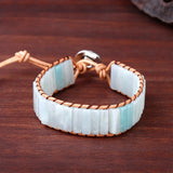 Amazonite Wrap Bracelet Geometric Stone Bohemian Jewelry