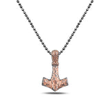 Ethnic Anchor Charm Silver Men Necklace Rudder Nautical Gothic Bead Chain