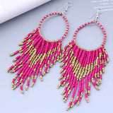 Bohemian Beads Tassel Earrings Women Accessories Jewelry Gift
