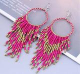 Bohemian Beads Tassel Earrings Women Accessories Jewelry Gift