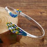 Bohemian Peacock Dripping Oil Bracelet Colorful Design for Party