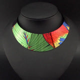 Ethnic Style Painted Torques Charm Choker Necklace