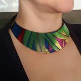 Ethnic Style Painted Torques Charm Choker Necklace