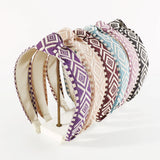 Ethnic Embroidery Geometric Hairband for Women