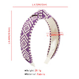 Ethnic Embroidery Geometric Hairband for Women