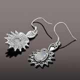 Ethnic Moonstone Drop Earrings 925 Silver Women's Party Anniversary Gift