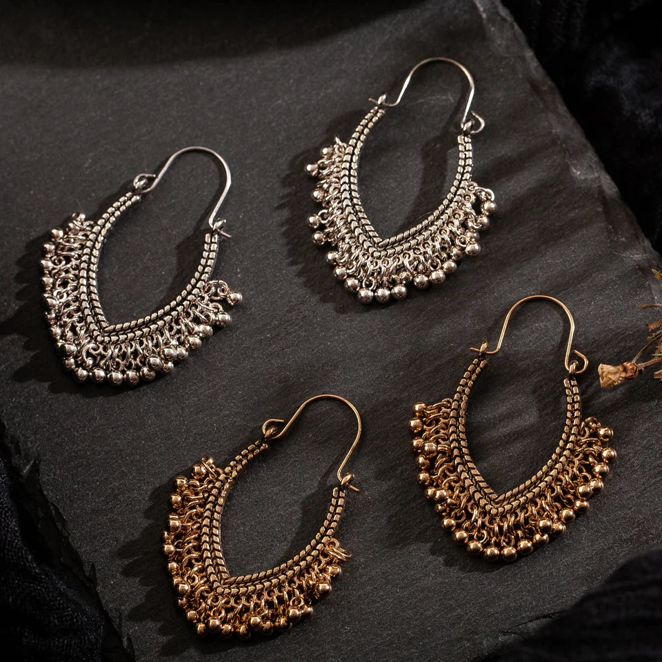 Ethnic Geometric Indian Earrings Vintage Dangle Statement Earrings for Women