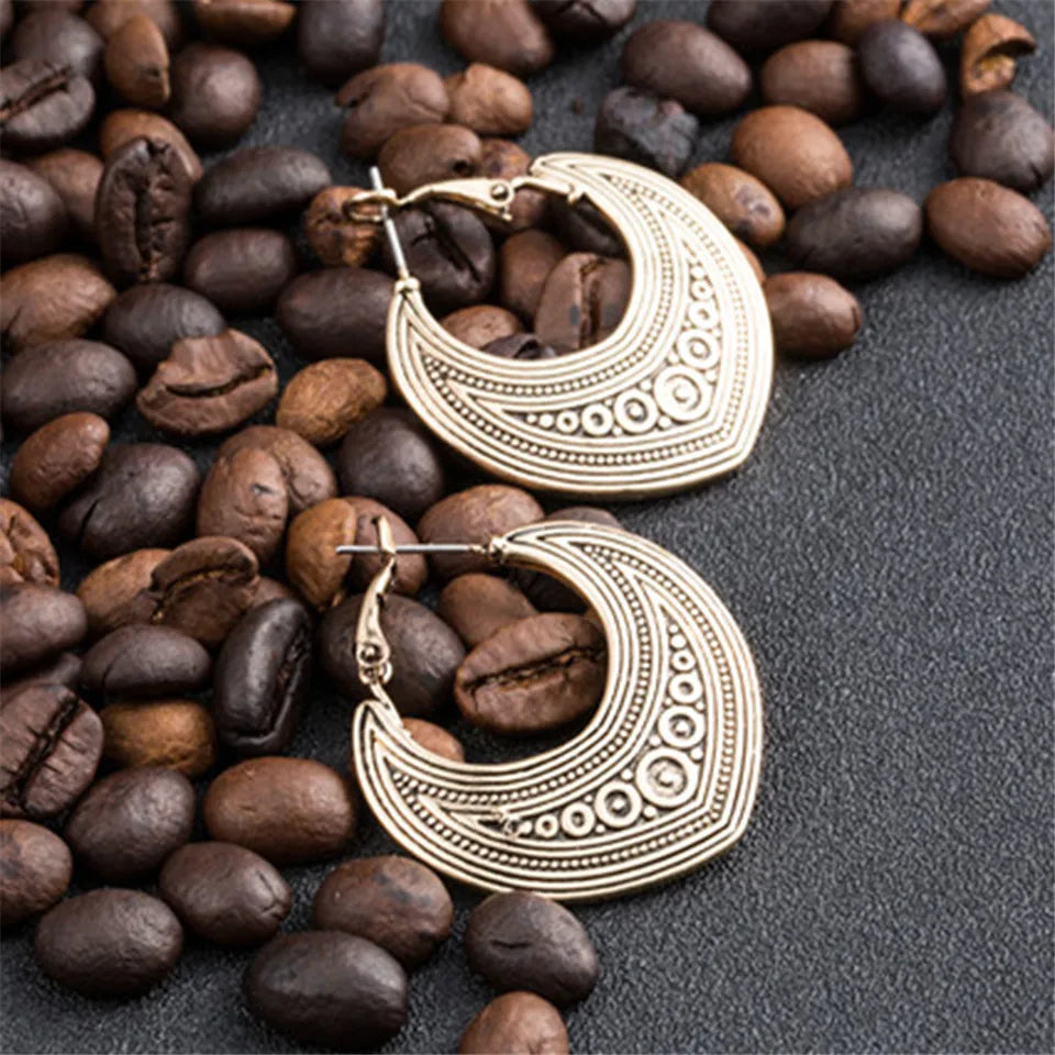 Ethnic Geometric Indian Earrings Vintage Dangle Statement Earrings for Women
