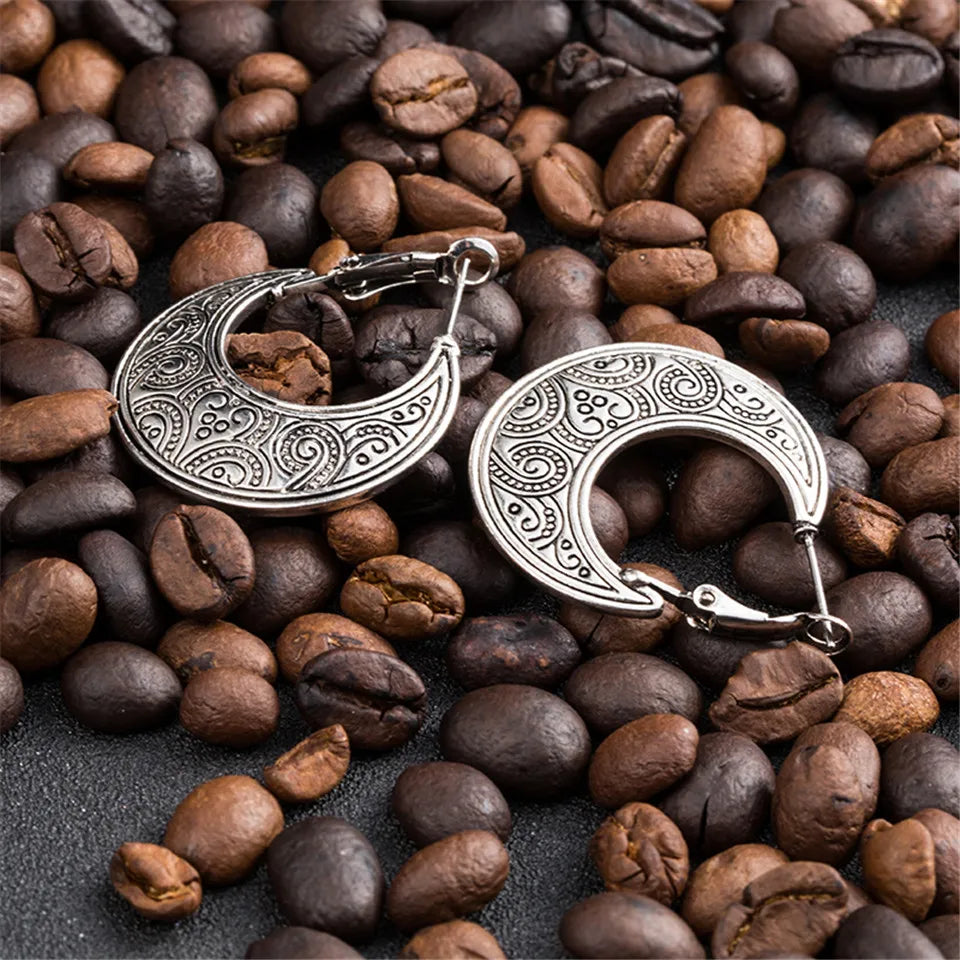 Ethnic Geometric Indian Earrings Vintage Dangle Statement Earrings for Women