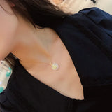 Ethnic Hetian Jade Necklace Fu Safety Buckle Pendant Party