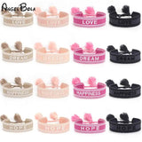 Bohemian Women's Woven Bracelet Retro Cotton Rope Embroidered Tassel Bracelet
