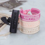 Bohemian Women's Woven Bracelet Retro Cotton Rope Embroidered Tassel Bracelet