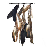 Ethnic Wooden Beads Feather Headband Indian Tribal Party Hair Accessory