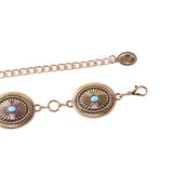 Ethnic Turquoise Buckle Waist Belt for Women