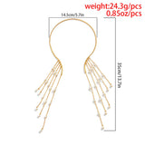 Ethnic Metal Acrylic Tassel Pendant Collar Necklace for Women
