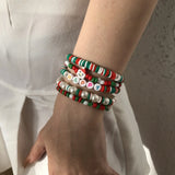 Bohemian Multilayer Acrylic Beads Bracelet Set for Women