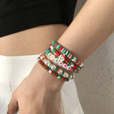 Bohemian Multilayer Acrylic Beads Bracelet Set for Women
