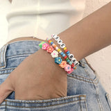 Bohemian Multilayer Acrylic Beads Bracelet Set for Women