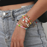 Multilayer Resin Beads Bracelet Set Boho Jewelry
