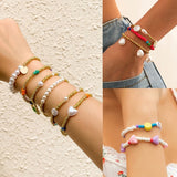 Multilayer Resin Beads Bracelet Set Boho Jewelry