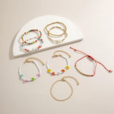 Multilayer Resin Beads Bracelet Set Boho Jewelry