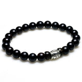 Ebony Wood Om Mani Padme Hum Tibetan Bracelet