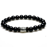 Ebony Wood Om Mani Padme Hum Tibetan Bracelet