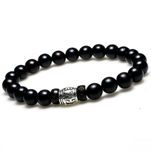 Ebony Wood Om Mani Padme Hum Tibetan Bracelet