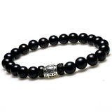 Ebony Wood Om Mani Padme Hum Tibetan Bracelet