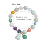 Jade Gourd Pendant Bracelet Multicolor Crystal Beads Aquamarine Fine Jewelry