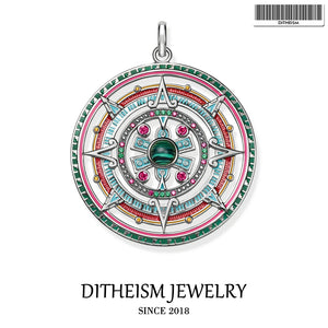 Ethnic Amulet Pendant, Spring Jewelry 925 Sterling Silver, Bohemia Gift