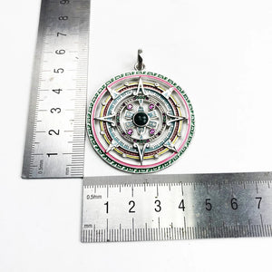 Ethnic Amulet Pendant, Spring Jewelry 925 Sterling Silver, Bohemia Gift