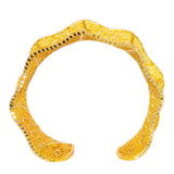 Ethnic Saudi Arabia Bracelet for Women 24k Twisted African Bangles with Ring