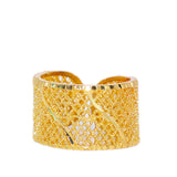 Ethnic Saudi Arabia Bracelet for Women 24k Twisted African Bangles with Ring