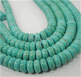 5x8mm Turquoises Stone Wheels Abacus Loose Beads DIY Jewelry