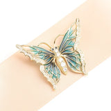 Ethnic Style Enamel Pin Butterfly Brooch Zircon Insect Brooch Female Jewelry