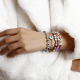 Ethnic Style Eye Shell Beaded Bracelet Soft Pottery Female Bracelet