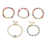 Ethnic Style Eye Shell Beaded Bracelet Soft Pottery Female Bracelet