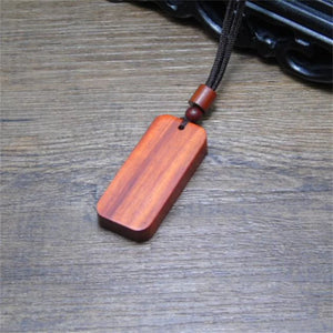 Ethnic Style Ebony Wooden Pendant Necklace For Men