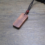 Ethnic Style Ebony Wooden Pendant Necklace For Men