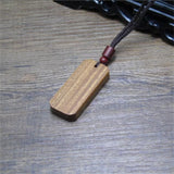 Ethnic Style Ebony Wooden Pendant Necklace For Men