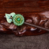 Ethnic Style Hairpin Wooden Decorations Women Cheongsam Hanfu Accessories