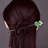 Ethnic Style Red Flower Hairpin for Women