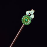 Ethnic Style Red Flower Hairpin for Women