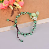 Ethnic Style Hand-woven Anklet Foot Chain Retro Temperamental Chalcedony