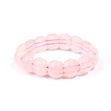 Ethnic Style Rose Pink Quartz Beads Bracelet