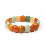 Ethnic Style Rose Pink Quartz Beads Bracelet