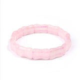 Ethnic Style Rose Pink Quartz Beads Bracelet